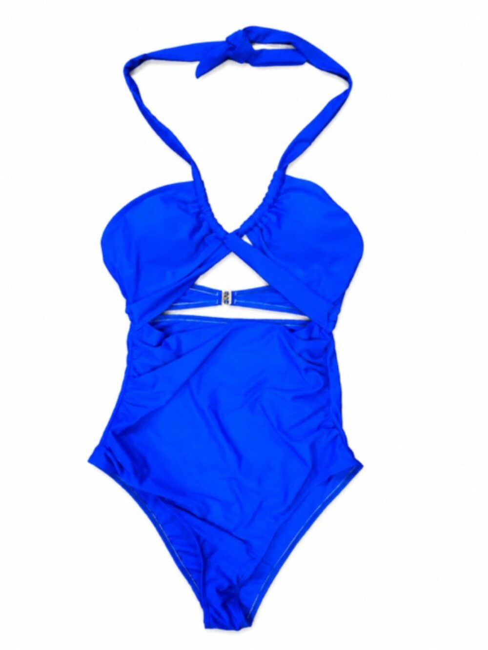 Gorgeous Royal Blue One Piece Bathing Suit With Liner Attached Large